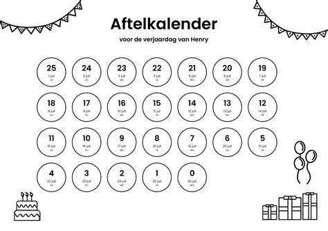 aftelkalender maken online